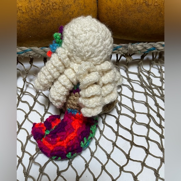 Crochet Mermaid Doll Ornament SK - Picture 2 of 3